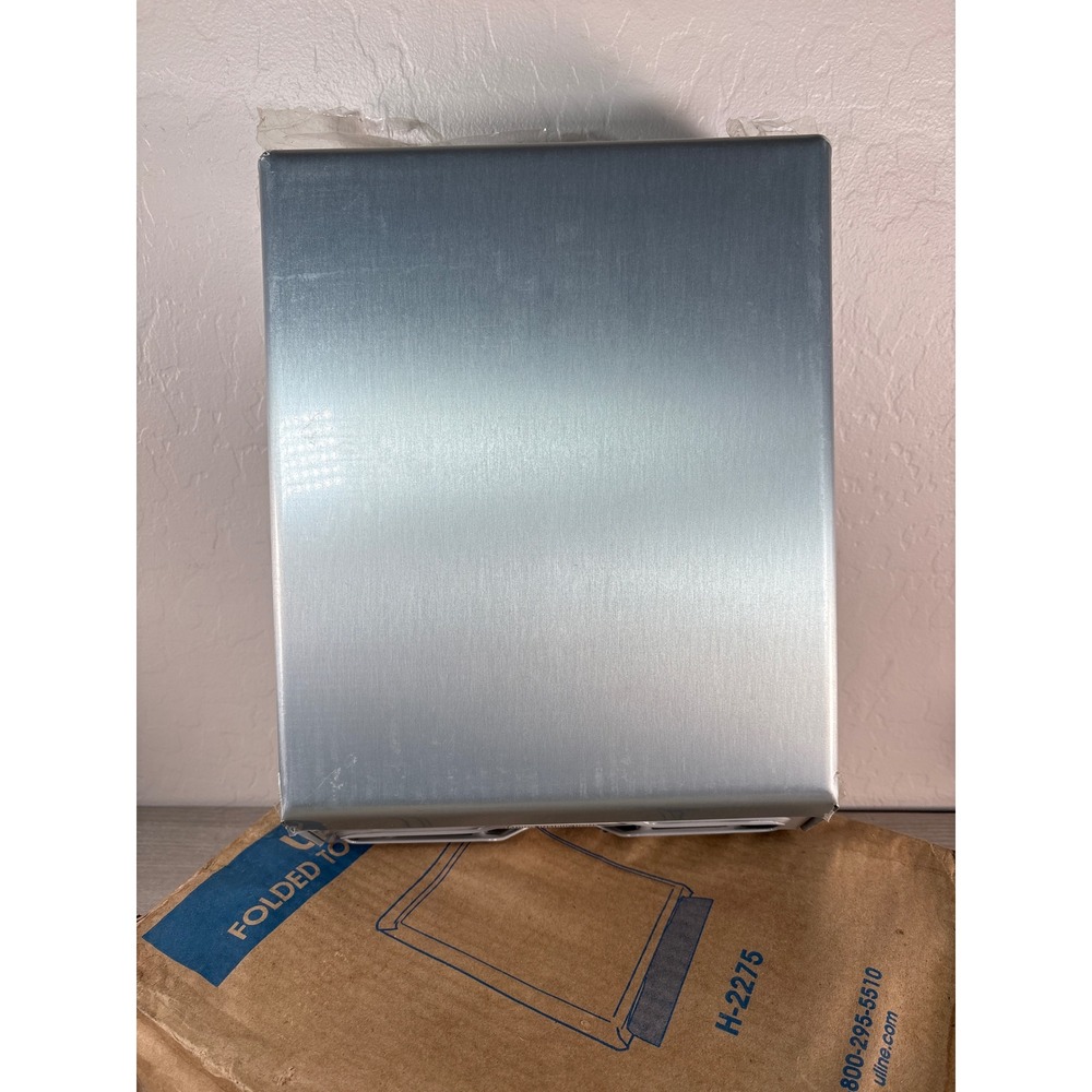 Uline H-2275 Steel Folded Towel Dispenser Silver Wall Mount C-Fold Multi-Fold